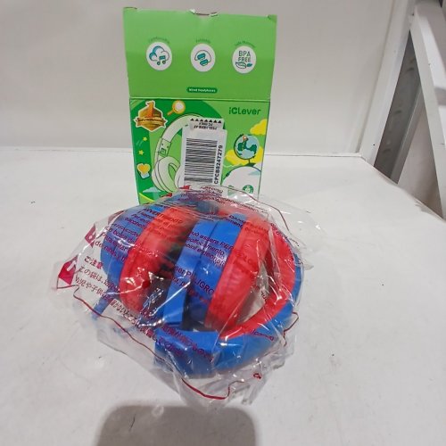 ICLEVER KIDS HEADPHONES WITH MIC WITH 85DB/94DB LIMITED VOLUME- RED/BLUE (MODEL: IC-HS19) image 2