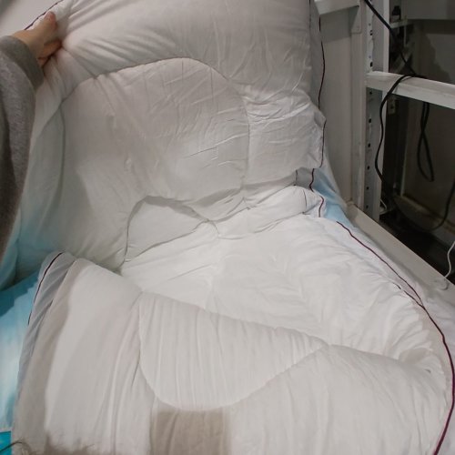 PREMIUM MATTRESS TOPPER - KING - 4" - BLUE/WHITE image 3