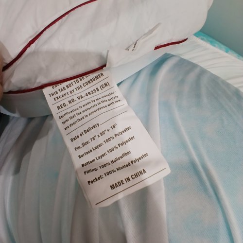 PREMIUM MATTRESS TOPPER - KING - 4" - BLUE/WHITE image 4