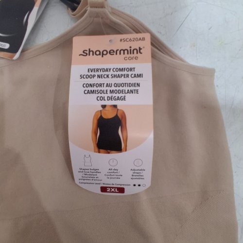 WOMEN'S SHAPERMINT EVERYDAY COMFORT SCOOP NECK SHAPER CAMI - 2XL - BEIGE (STYLE: SC620AB) image 2