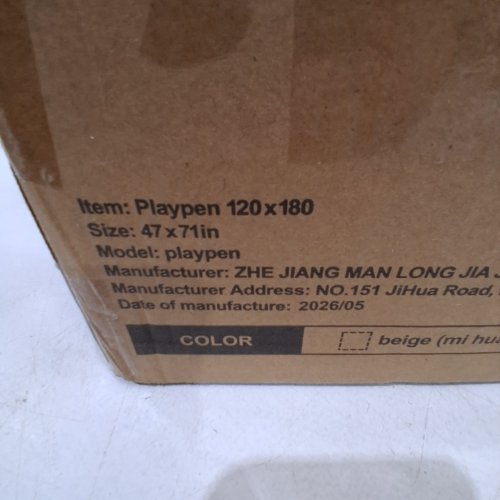 MESH BABY PLAYPEN - 71"X47" - GREY image 2