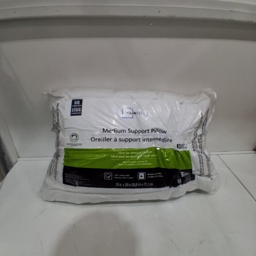 MAINSTAYS MEDIUM SUPPORT PILLOW - QUEEN - white image 3