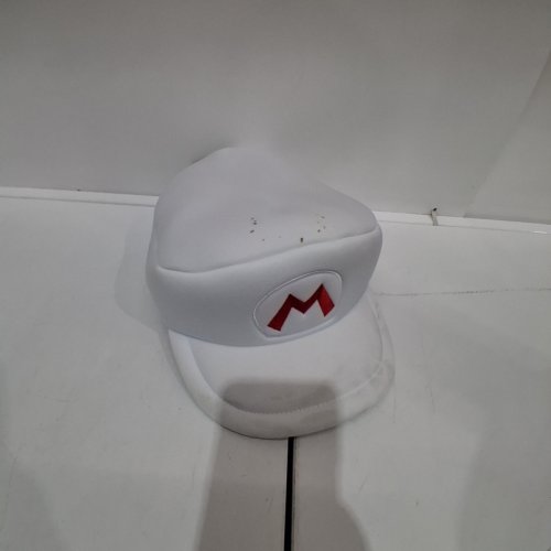 SUPER MARIO MARIO COSTUME HAT - ONE SIZE FITS MOST - WHITE image 2