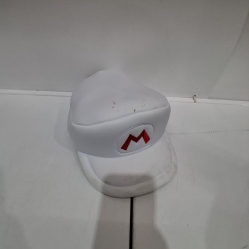 SUPER MARIO MARIO COSTUME HAT - ONE SIZE FITS MOST - WHITE image 3