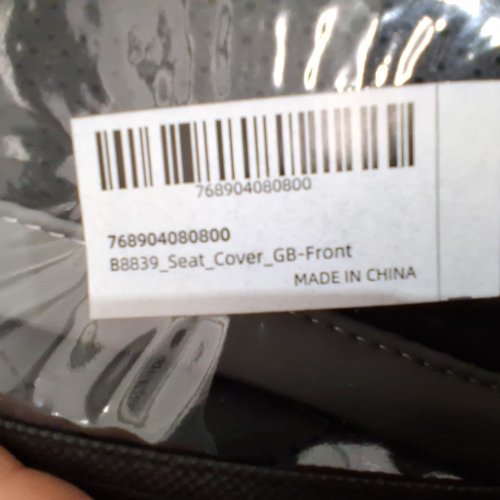 2PK COVERADO UNIVERSAL FIT FRONT CAR SEAT COVERS - BLACK/GREY (MODEL: B8839) image 2