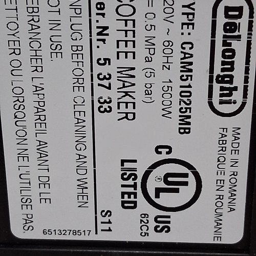 DELONGHI TRUEBREW HOT OR ICED SINGLE SERVE COFFEE MAKER WITH BUILT-IN GRINDER - BLACK/STAINLESS STEEL (MODEL: CAM51025MB) image 8