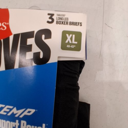 3PK MEN'S HANES MOVES PERFORMANCE BOXER BRIEF, TOTAL SUPPORT POUCH - XXL - BLACK / BLUE / RED / GREY image 2