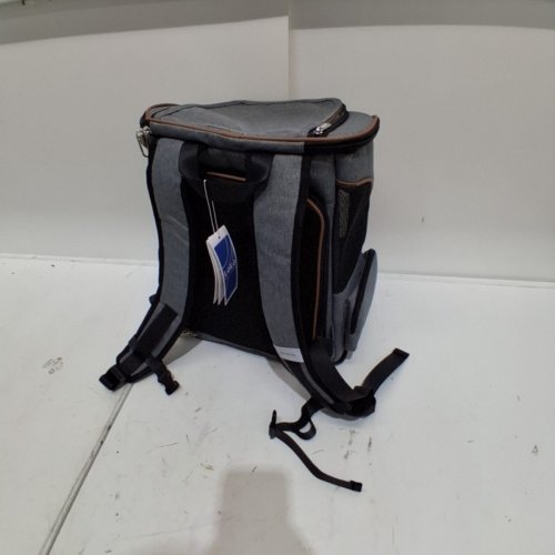 LOKO PET CARRIER BACKPACK EXPANDABLE, AIRLINE APPROVED FOR TRAVEL - 15 LB MAX - 16" X 11" X 10" - GREY image 3