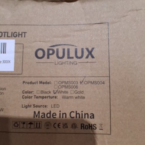 OPULUX LIGHTING LED MOUNTED ZOOMABLE CEILING SPOTLIGHT - 9W / 110 V - WARM WHITE (MODEL: OPMS004) image 3