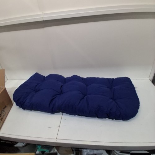 RECTANGULAR OUTDOOR BENCH CUSHION - 48" X 20" - BLUE image 2