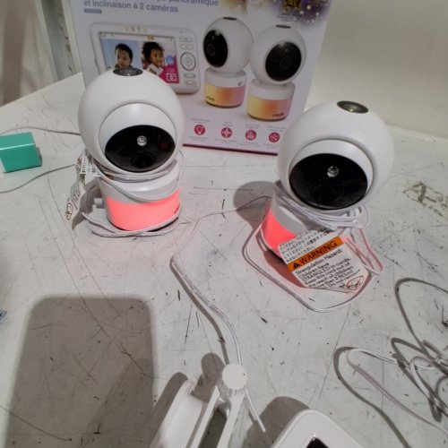 3PC VTECH VIDEO BABY MONITOR WITH NIGHT LIGHT & DISPLAY PROJECTION - 12 HRS - WHITE (MODEL : VM5463) image 3