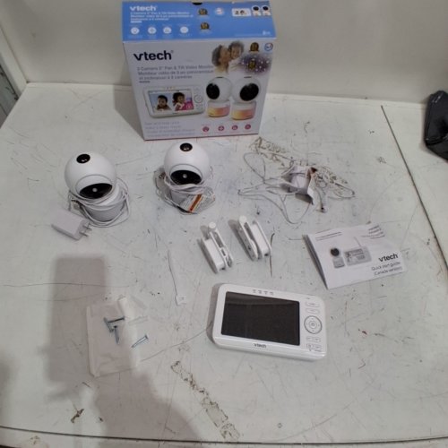3PC VTECH VIDEO BABY MONITOR WITH NIGHT LIGHT & DISPLAY PROJECTION - 12 HRS - WHITE (MODEL : VM5463) image 5