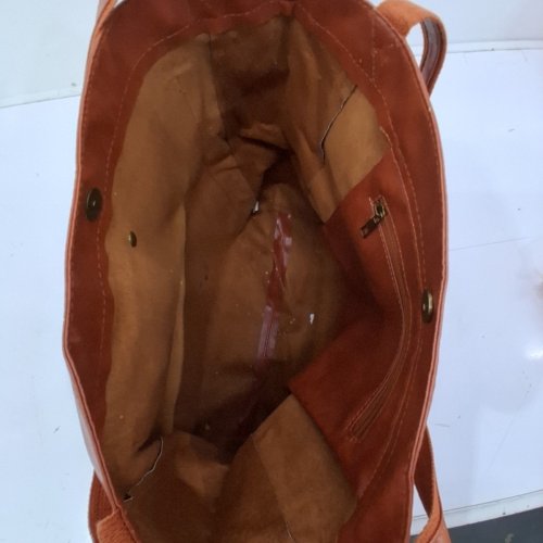 WOMENS LEATHER TOTE BAG STYLE LARGE PURSE WITH MAGNETIC CLASP - BROWN image 3