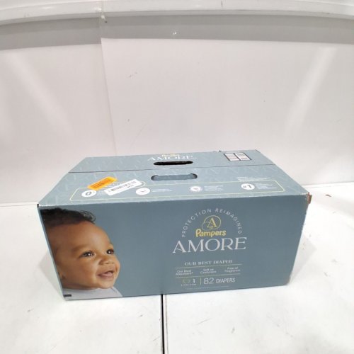 82PK PAMPERS AMORE MOST ABSORBENT AND BEST DIAPER - SIZE 1 - WHITE (UPC: 03077224453) image 2