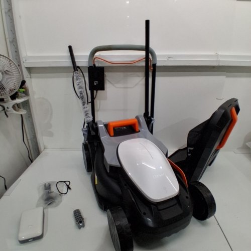 LITHELI CORDLESS LIGHT WEIGHT LAWN MOWER U20 HANDY - 20V - 13" - WHITE/GREY/ORANGE (MODEL: EGT010172) image 3