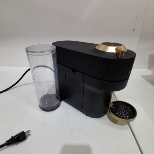 BREVILLE NESPRESSO VERTUO POP+ DELUXE COFFEE AND ESPRESSO MACHINE - MATTE BLACK/GOLD (MODEL: BNV125MTB) image 7