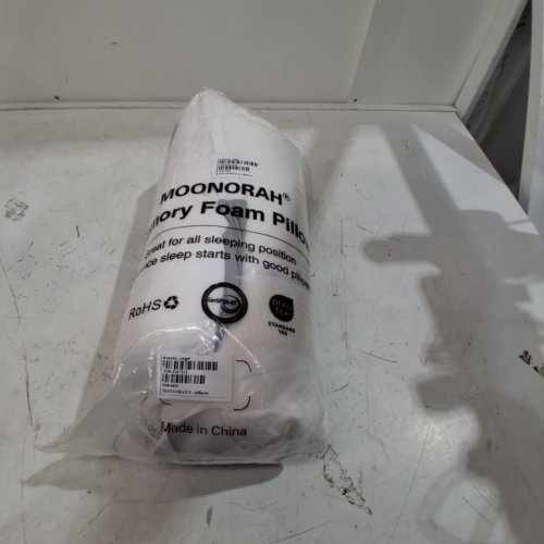 MOONORAH MEMORY FOAM CERVICAL PILLOW - WHITE AND GREY image 3