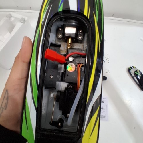 DEERC RC BOAT - GREEN AND BLACK (ITEM: TX626) image 5