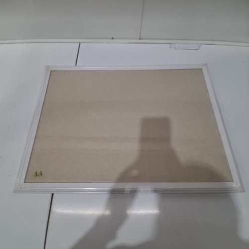 U BRANDS LINEN CORK BULLETIN BOARD WITH DECOR FRAME - 18" X 23" - WHITE WOOD image 2