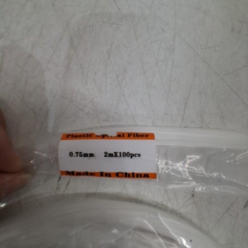 PLASTIC END GLOW FIBER OPTIC CABLE - 0.75MM X 328FT - WHITE image 4