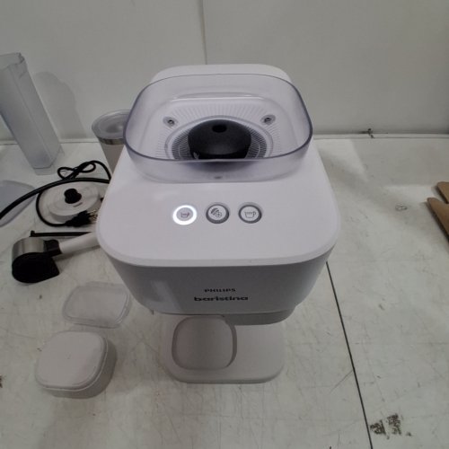 PHILIPS BARISTINA AUTOMATIC ESPRESSO MACHINE WITH BUILT-IN GRINDER AND MILK FROTHER BUNDLE - WHITE (MODEL: BAR300) image 2