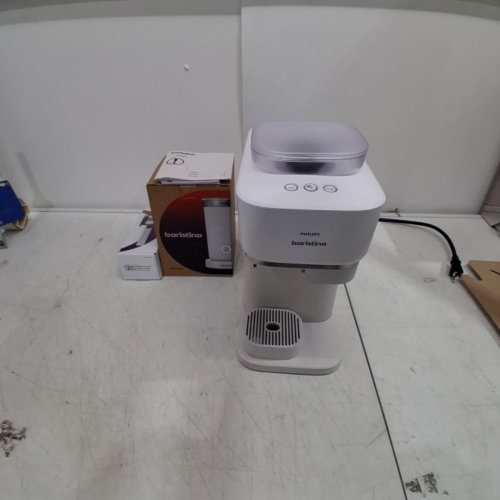 PHILIPS BARISTINA AUTOMATIC ESPRESSO MACHINE WITH BUILT-IN GRINDER AND MILK FROTHER BUNDLE - WHITE (MODEL: BAR300) image 8