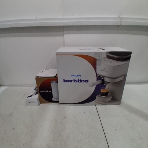 PHILIPS BARISTINA AUTOMATIC ESPRESSO MACHINE WITH BUILT-IN GRINDER AND MILK FROTHER BUNDLE - WHITE (MODEL: BAR300) image 9