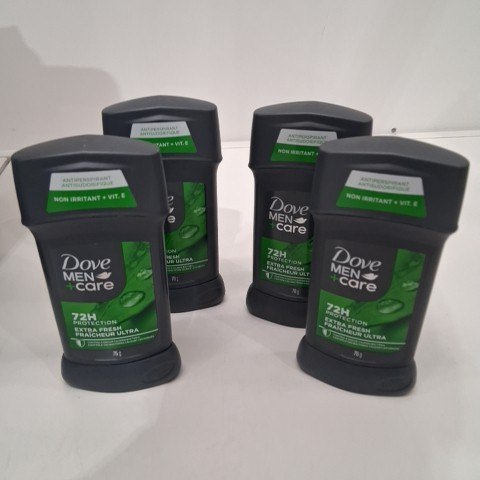 4PK DOVE MEN+CARE EXTRA FRESH 72 HOUR NON IRRITANT MOISTURIZING DEODORANT STICK - 76G EACH image 3