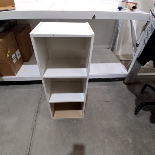FURINNO PASIR 3-TIER SHELF BOOKCASE - 12" X 9" X 32" - WHITE (MODEL: 20332WH) image 2