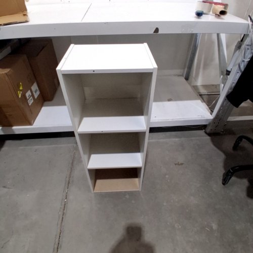 FURINNO PASIR 3-TIER SHELF BOOKCASE - 12" X 9" X 32" - WHITE (MODEL: 20332WH) image 3