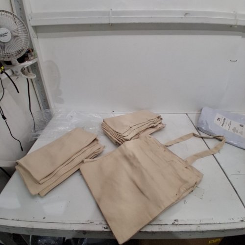 15PK CANVAS TOTE BAGS, 13.6" X 15.3" - NATURAL (MODEL: 79163) image 2