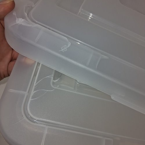 4PK IRIS USA PLASTIC STORAGE BIN TOTE - 33L - CLEAR (MODEL: FB-21E/FB-21EE) image 4