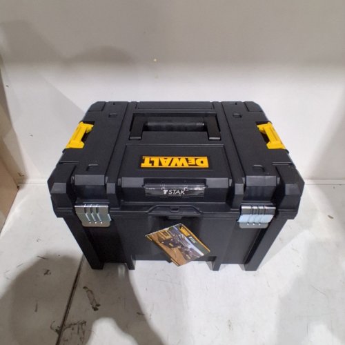 DEWALT TSTAK VI STACKABLE DEEP TOOL BOX - 17" - BLACK/YELLOW (MODEL: DWST17806) image 2