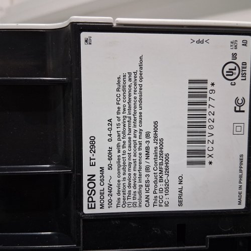 EPSON ECOTANK WIRELESS COLOR ALL-IN-ONE SUPERTANK PRINTER - 100 SHEET PER TRAY - WHITE (MODEL: ET-2980) image 6