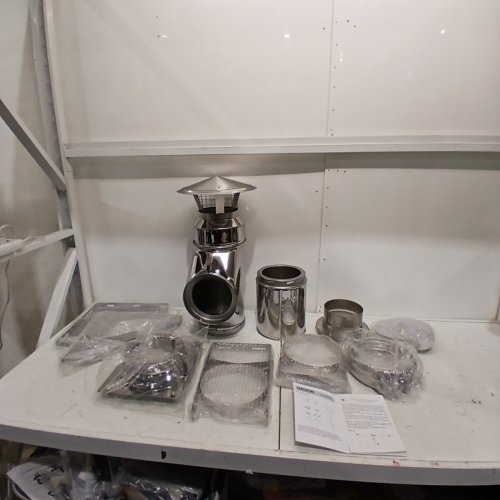 EXTERNAL THROUGH WALL CHIMNEY KIT WITH CONE-TOP RAIN CAP ADJUSTABLE MOUNTING BRACKET AND BASE SUPPORT - 6" - 304 STAINLESS STEEL (MODEL: TWS-6-CCWK) image 6