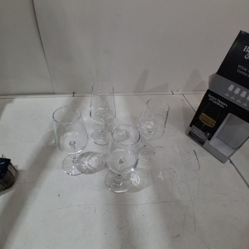4PK BETTER HOMES AND GARDENS FLARED WINE GLASSES - 13 OZ - CLEAR image 3