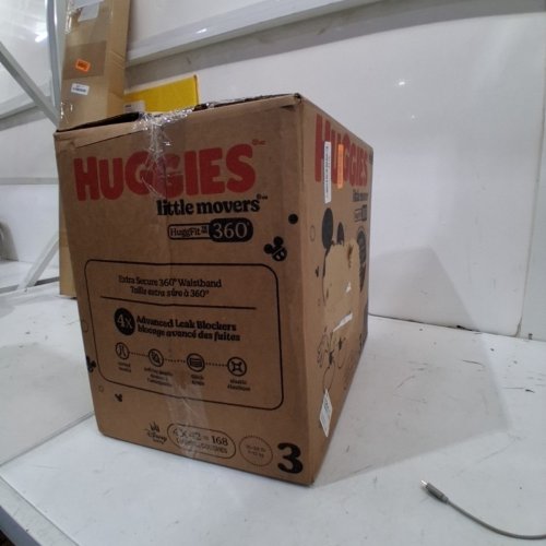 168PK HUGGIES LITTLE MOVERS DIAPERS HUGGFIT WITH 360° WAISTBAND - SIZE 3 image 2