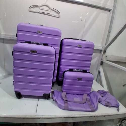 6PC GOWILL HARDSIDE LUGGAGE/SUITCASE SET WITH TRAVEL BAGS, SPINNER WHEELS AND TSA LOCKS - 13"/20"/24"/28" - TARO PURPLE - (MODEL: S45/19S/10739608060174 ) image 2