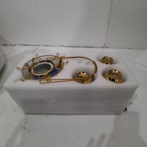 VINTAGE TEA SET WITH CARRYING TRAY - SERVERS 6 PEOPLE - BLUE/GOLD (MODEL:MA047) image 5