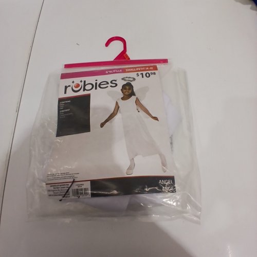 3PC GIRLS RUBIES ANGEL COSTUME - SMALL (4-6) - WHITE (STYLE: 887749) image 2