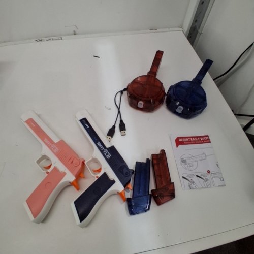 2PC RECHARGEABLE ELECTRIC WATER GUN SET - PINK/BLUE image 4