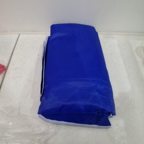 WATER RESISTANT REMOVABLE CANOPY TENT CURTAIN WITH WINDOWS - 6.9FT X 29.5FT - BLUE image 3