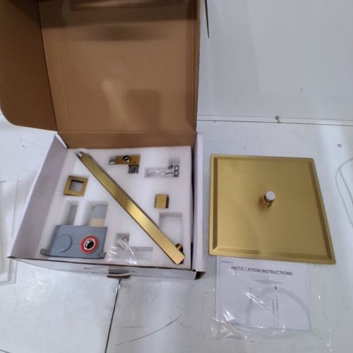 HOIMPRO SHOWER HEAD ANDF FAUCET FIXTURE SYSTEM SET - BRUSHED GOLD image 2