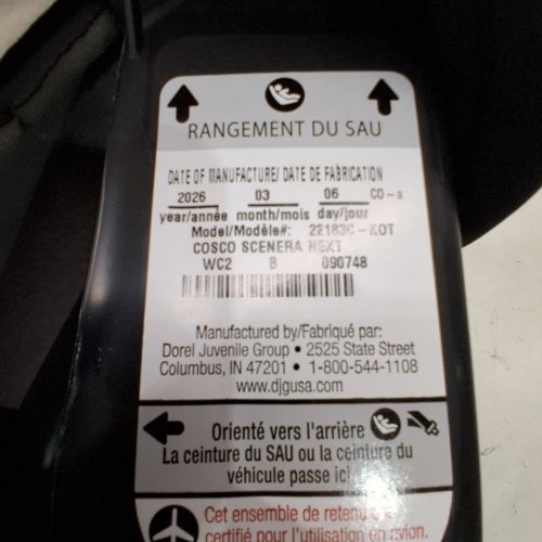COSCO SCENERA NEXT CONVERTIBLE CAR SEAT - BLACKOUT (MODEL: 22183C-KOT) image 2