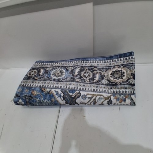 WYATT & ASH IMAGINE CHENILLE WASHABLE AREA RUG - 9FT X 6FT - BLUE (MODEL: 1737288) image 2