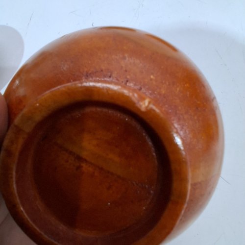 4PK SMALL WOODEN BOWLS - BROWN WOOD image 4