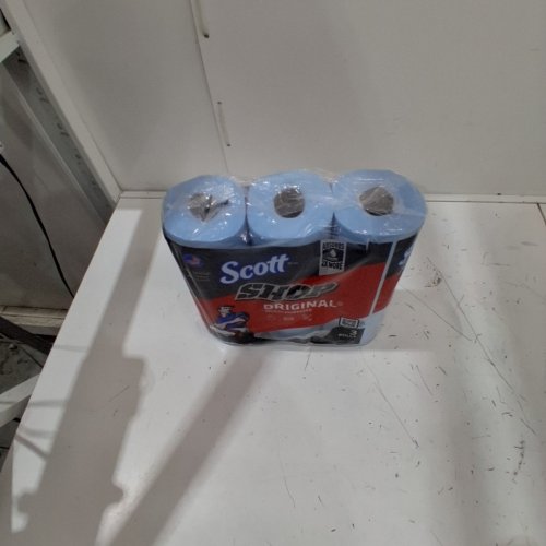 3PK SCOTT SHOP TOWELS FOR LIQUID, OILS, GREASE - 165 TOWELS TOTAL - BLUE image 2