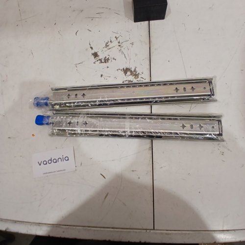 VADANIA 3-FOLD FULL EXTENSION SOFT CLOSE HEAVY DUTY BALL BEARING DRAWER SLIDE SIDE MOUNTS - 14" - 265LBS MAX - SILVER - (MODEL: D2053) image 2