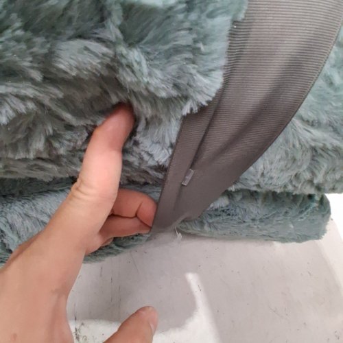 2PK MAINSTAYS SHAG CUSHIONS - 20" X 20" - TEAL image 3
