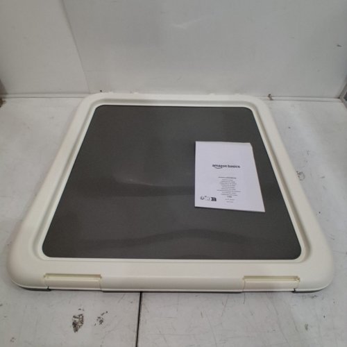 AMAZON BASICS DOG TRAINING PAD HOLDER - 22" X 22" - WHITE/GREY image 2